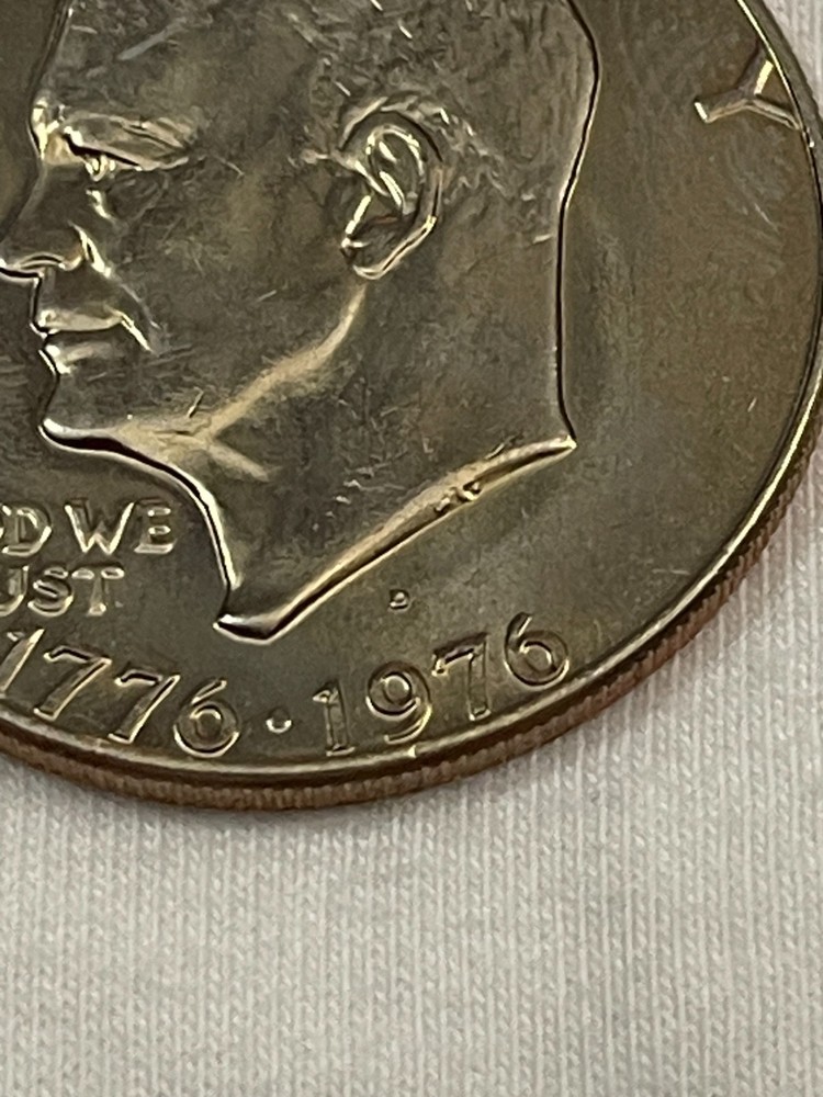 1976 Bicentennial Eisenhower Dollar Coin Error Mint Mark 14