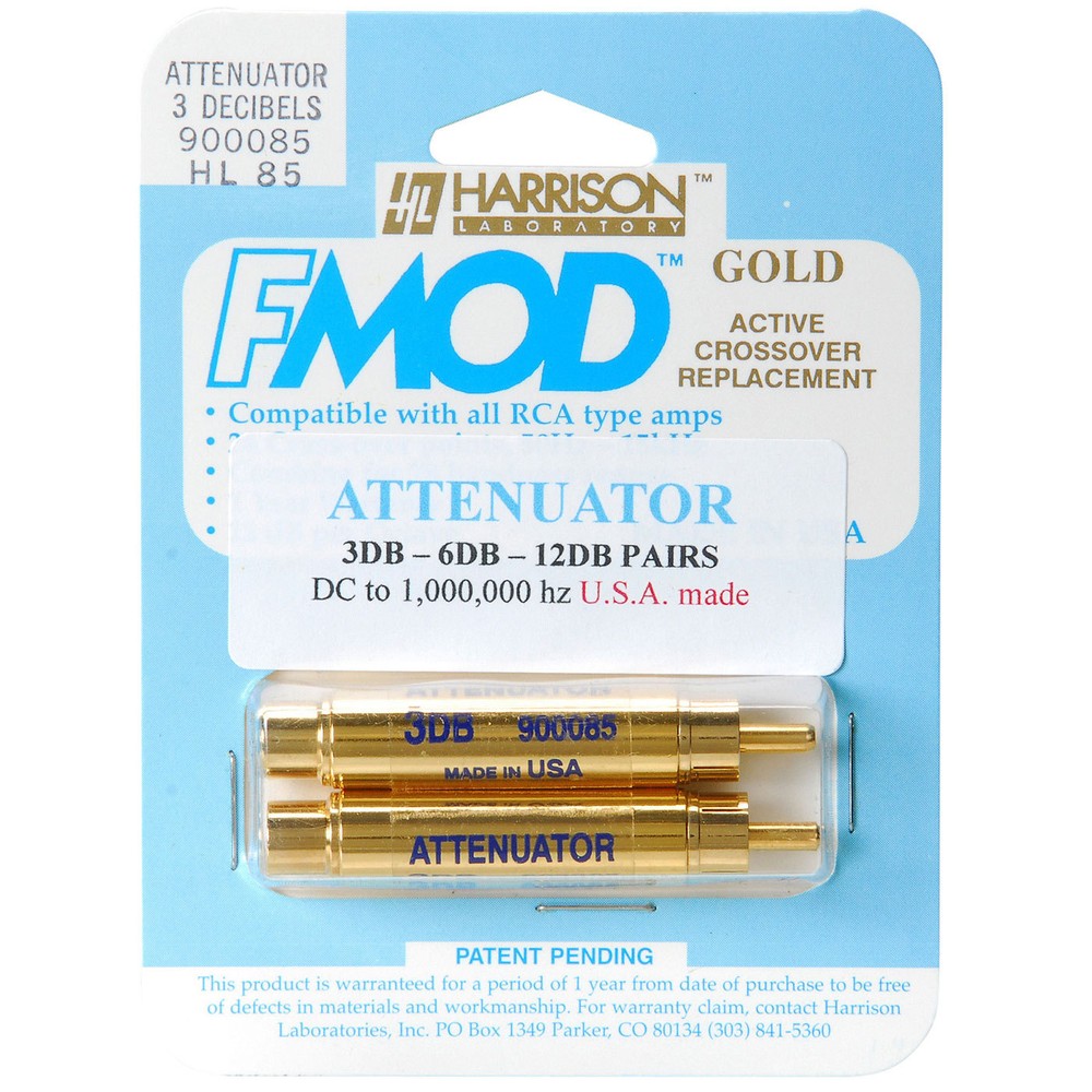Harrison Labs 3 dB RCA Line Level Attenuator Pair