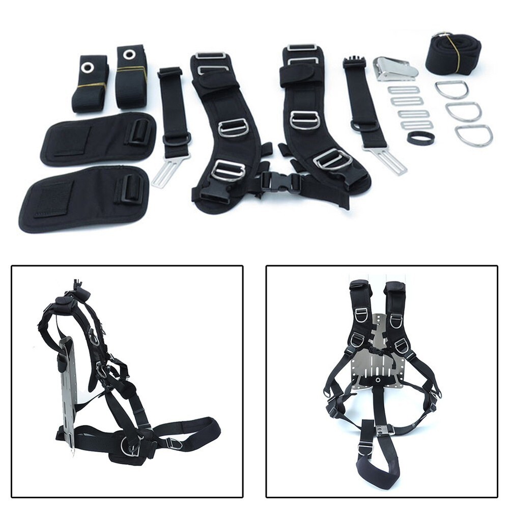 Diving Backmount Harness Set For Scuba Diving BCD Backplane Accessories New