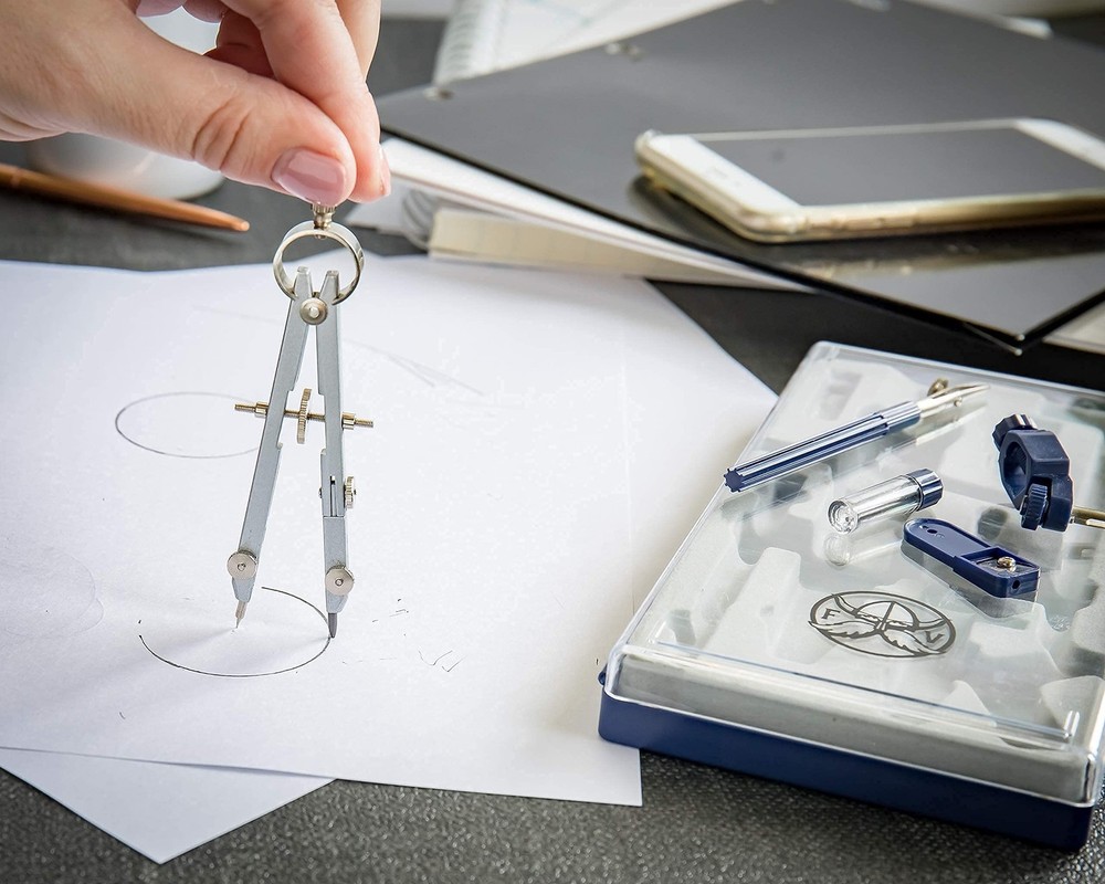 Drafting Compass for Geometry Set - Drawing Compass Geometry Set for Drafting...