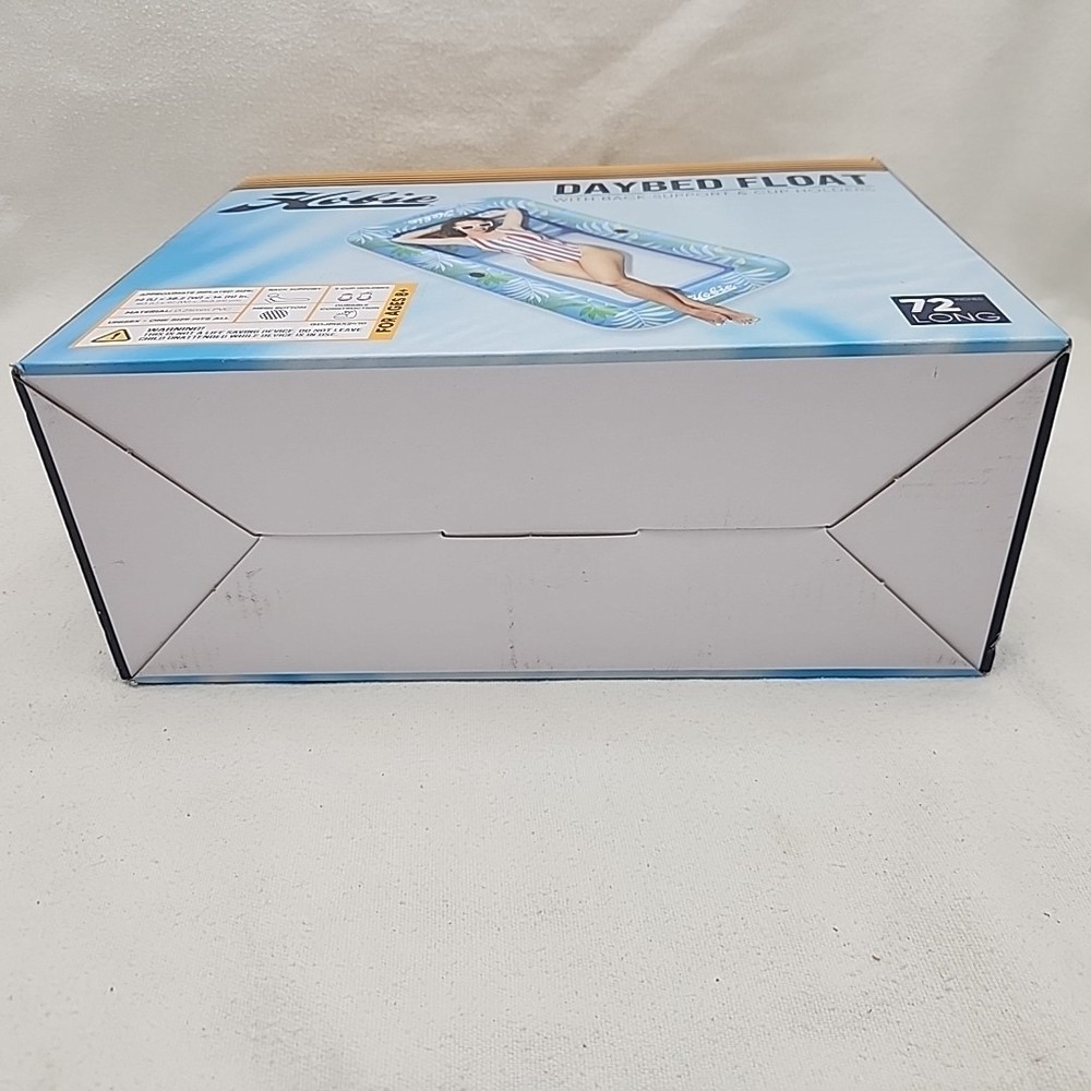 Inflatable Daybed Float With Back Support & Cup Holders Hobie Floatable 72" NEW