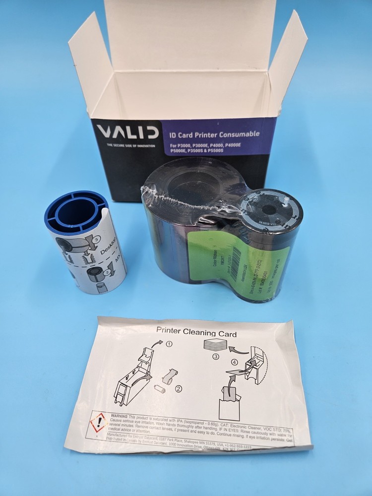 Valid 3-0100-1 ID Card Printer Ribbon Kit - New