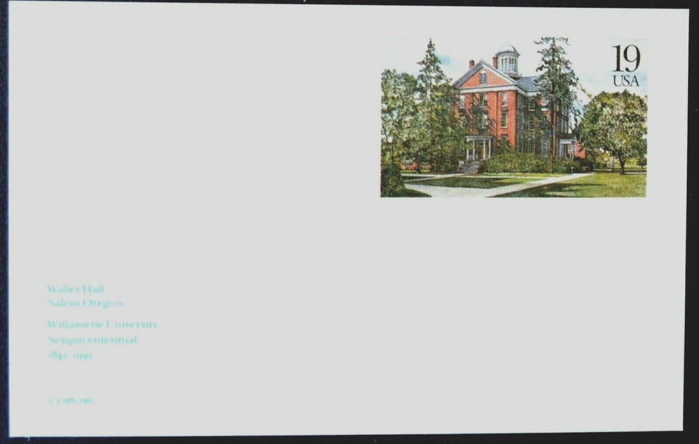 1992 US Sc. #UX162 postal card, 19 cent, mint, sharp corners, excellent shape