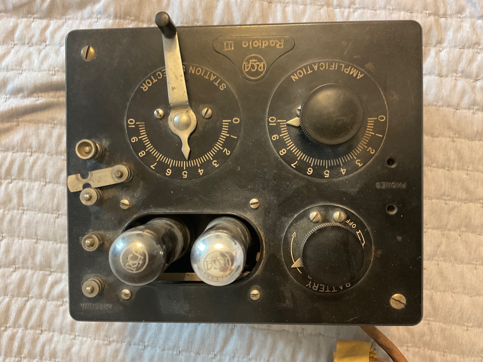 RCA Radiola III Regenerative Receiver Radio (Good Shape Untested)