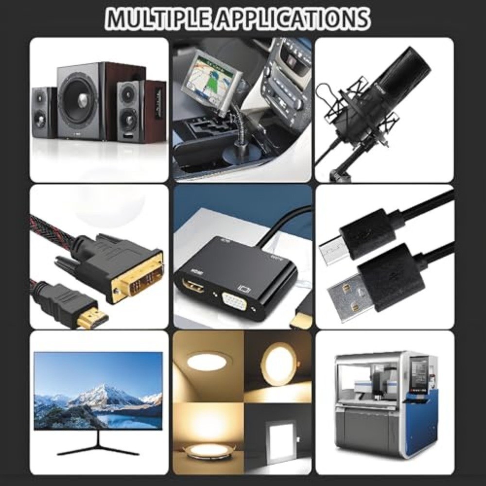 Compact Size Cable Clamps Compatible With Various Cables Effective Noise Control