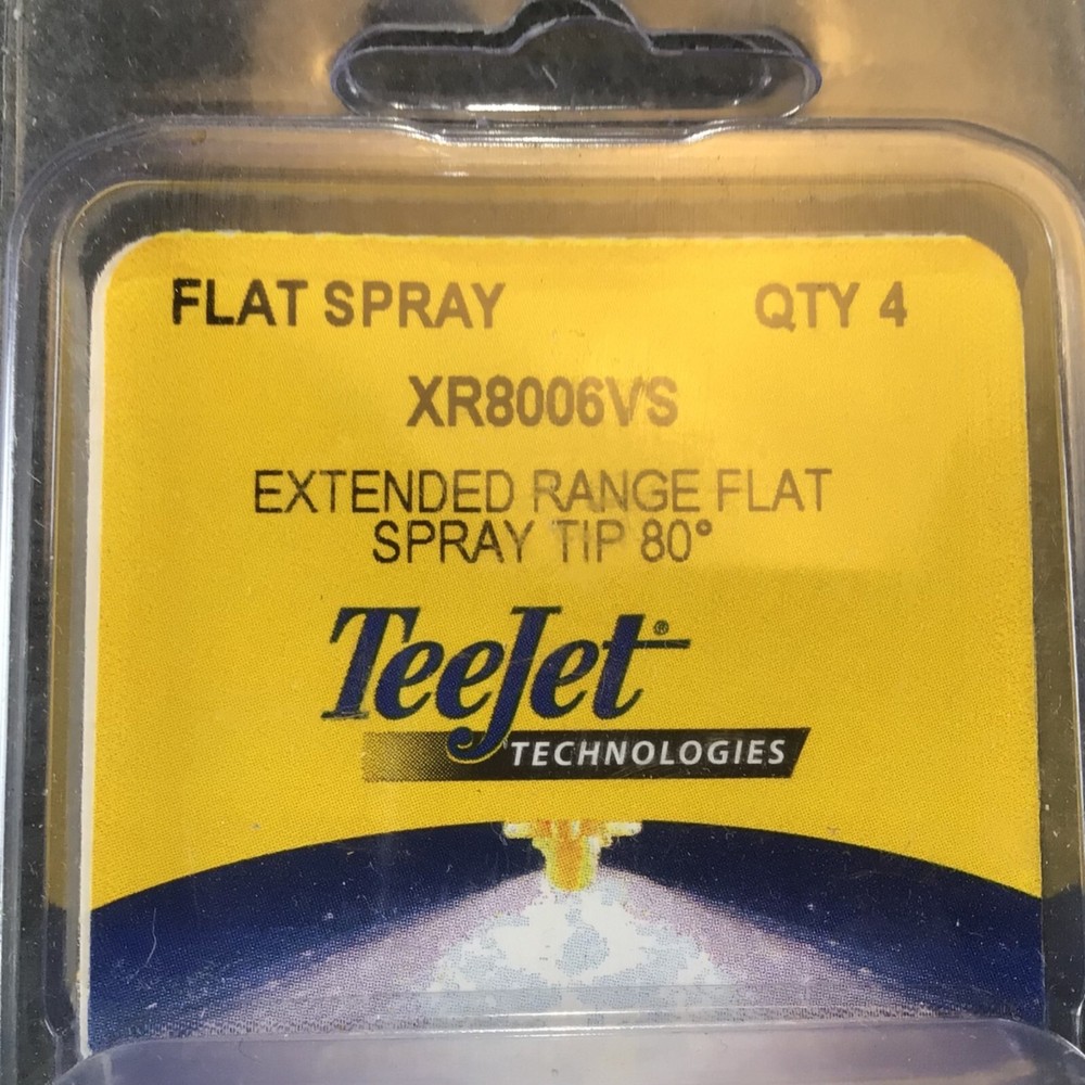 TeeJet XR8006VS Flat Spray Tip 80° Extended Range QTY 4