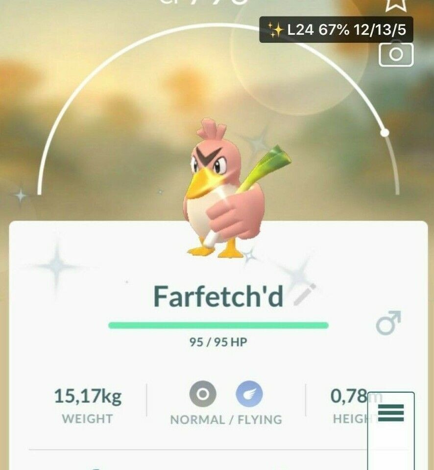 ✨Shiny Farfetch'd -  P T C - 80k stardust  - Description
