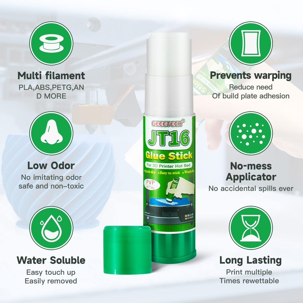 3D Printer Glue Stick 6 Pack, Perfect First Layer Adhesion, Prevents Warping ...