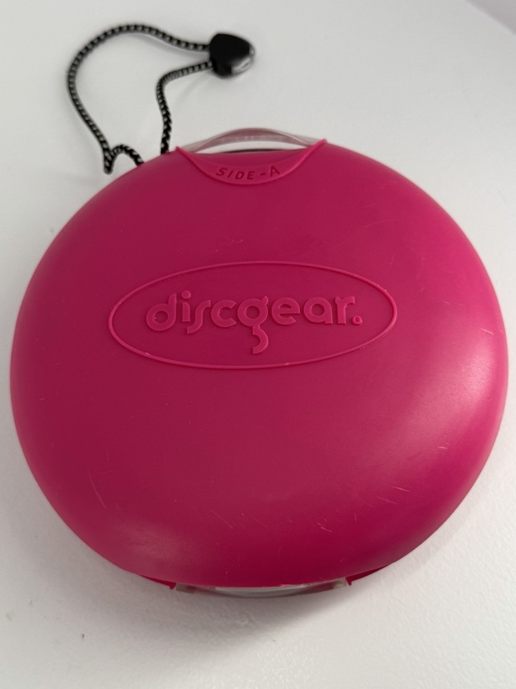 Discgear Pink Hard Plastic Clam Shell Two Sided CD DVD Holder