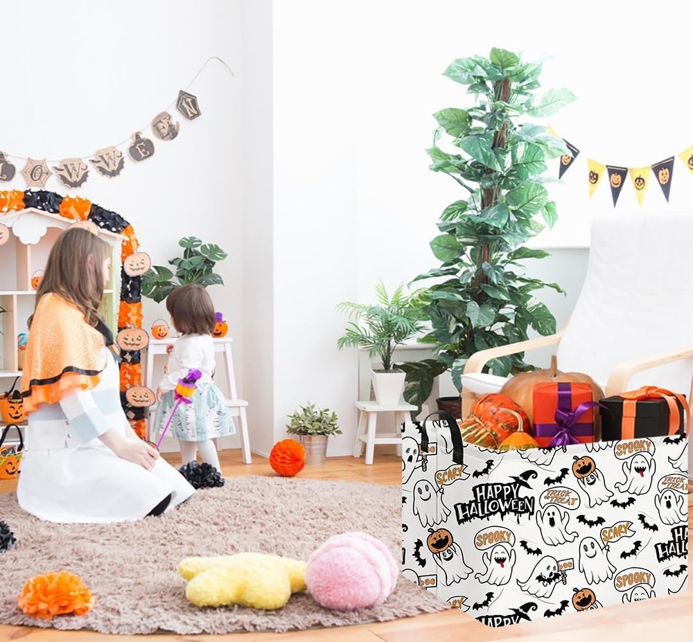 NTAOHAMPER Rectangular Storage Baskets, Gift Basket for Halloween, Book Box, ...