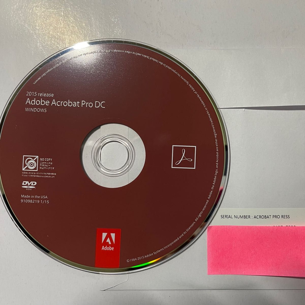 Adobe Acrobat Pro DC 2015 Perpetual Version From Japan