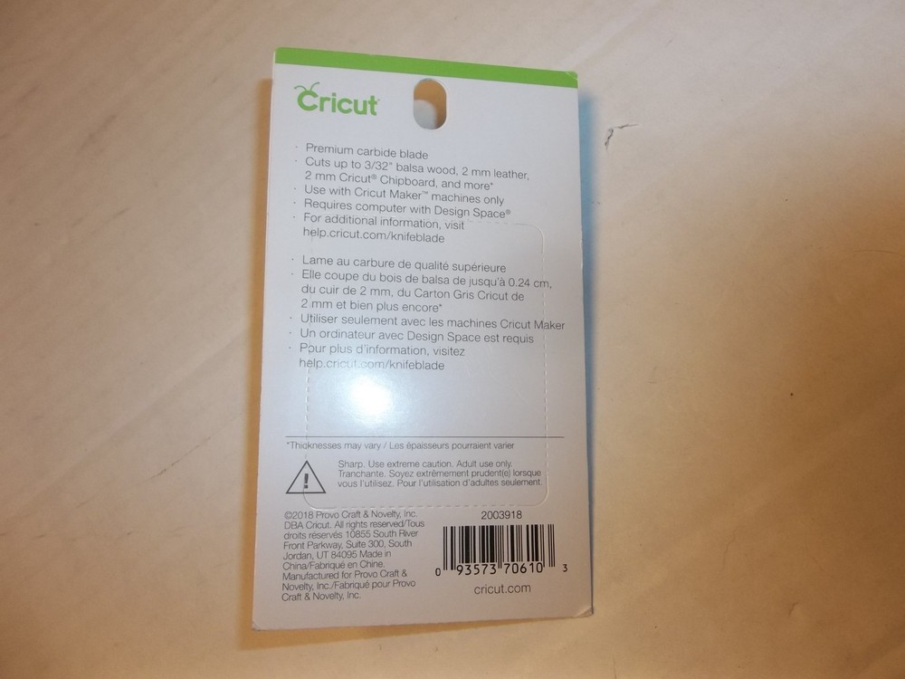 NIP Cricut Knife Blade + Drive Housing 12mm
