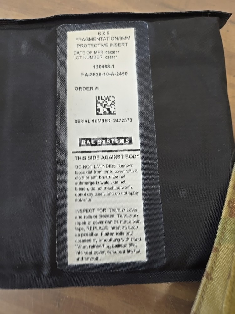 BAE Eclipse RBAV Side Plate Pockets w/ Soft Inserts Lot of 2 Multicam
