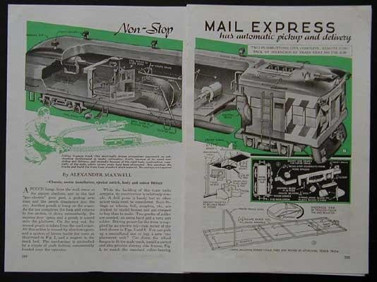 Express Mail Train Automatic Pickup Delivery 1940 HowTo Build PLANS
