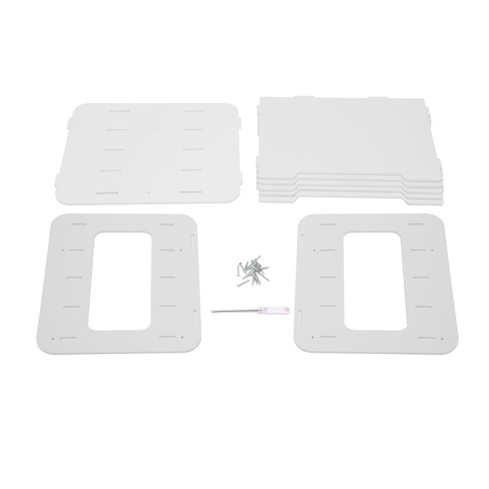 White Desktop Organizer Desktop File Holder File Organizer Modern Rectangular