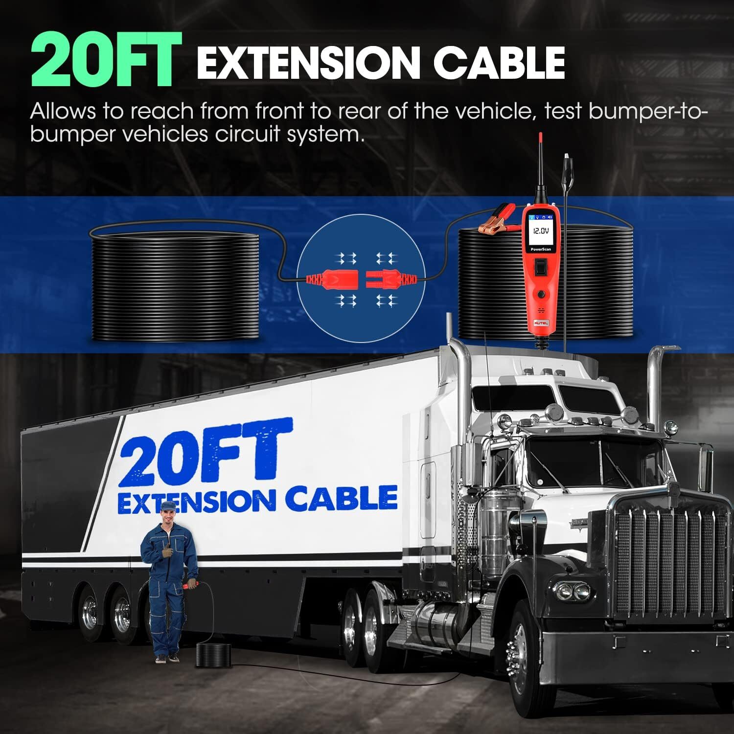 Autel PowerScan PS100 Circuit Tester Electrical Diagnostic Power Probe 12V/24V