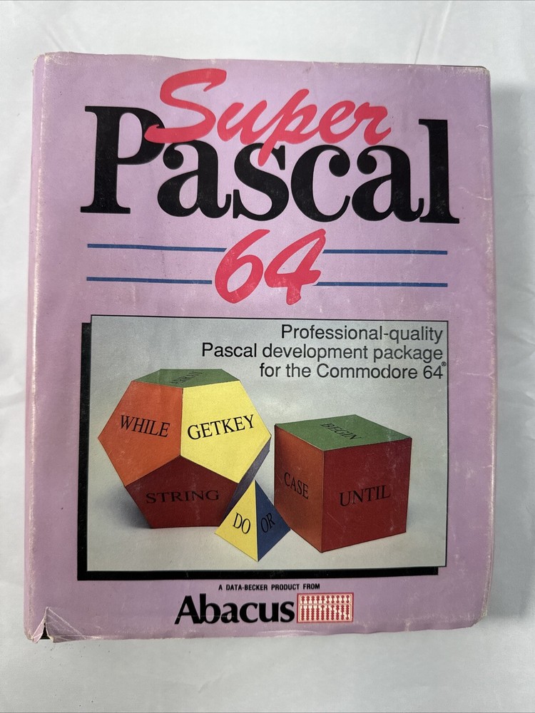 Super Pascal 64 Commodore 64 C64 Abacus Compiler Manual Book Very Rare Untested