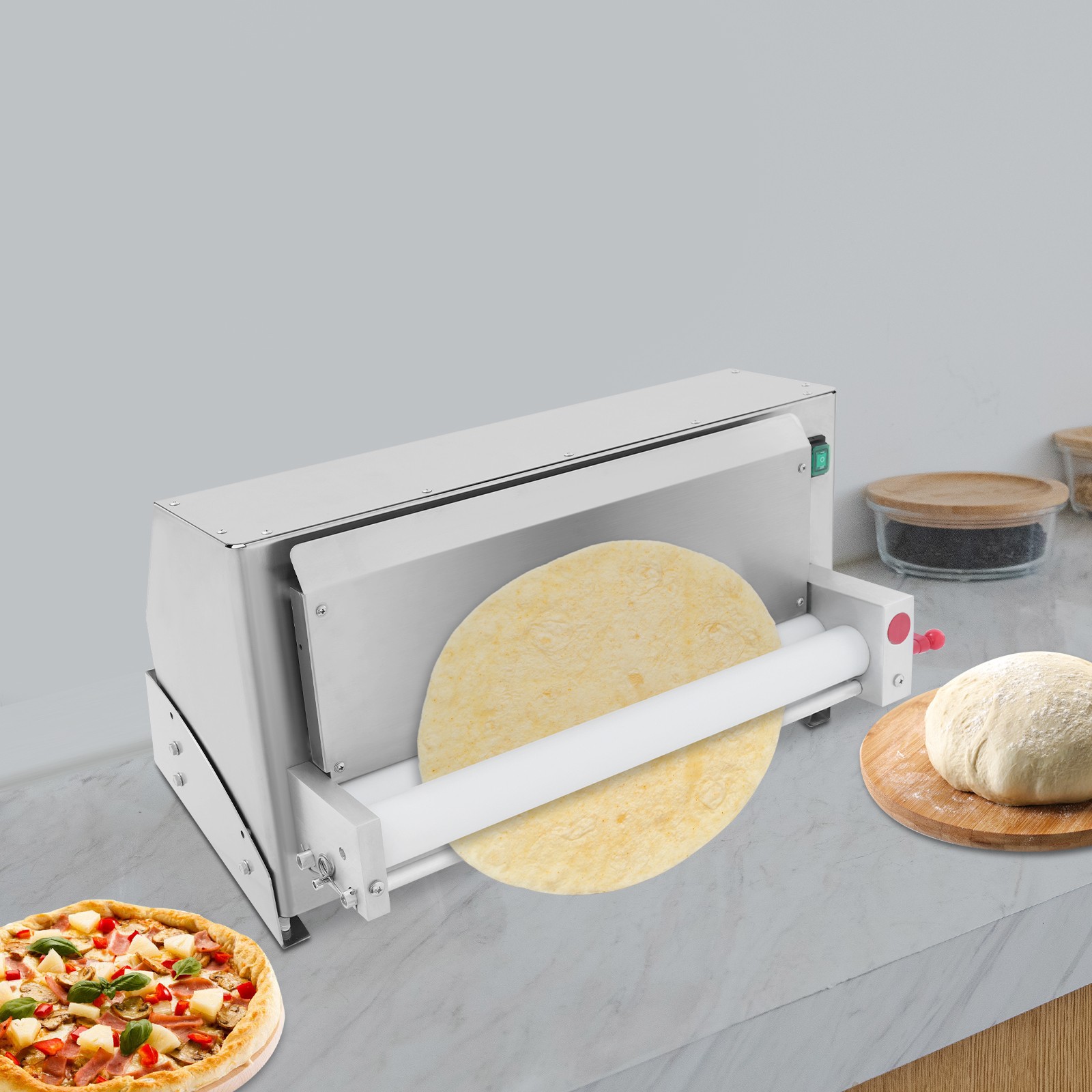 3-18" Commercial Electric Pizza Dough Roller Sheeter Pastry Press Making Machine