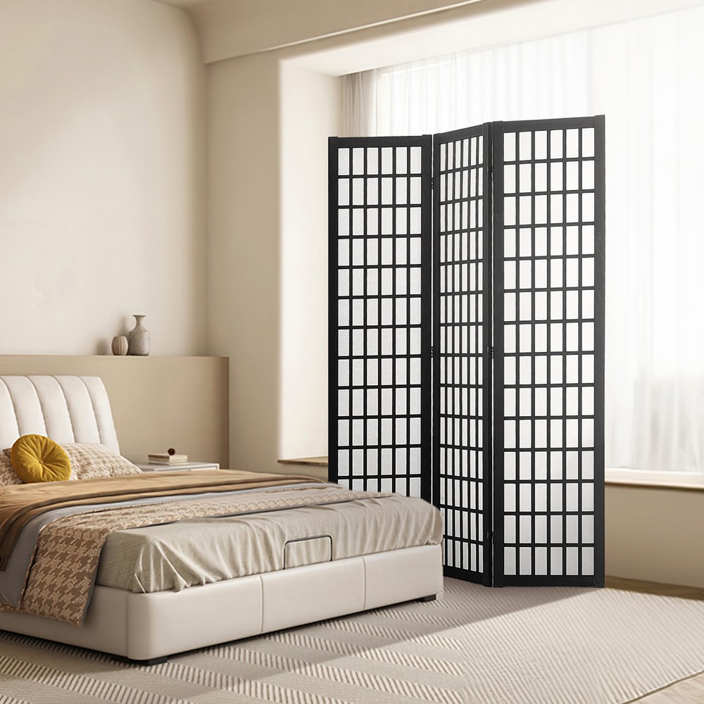 Room Divider Japanese Wall Divider 3 Panel Screen for Room Separation