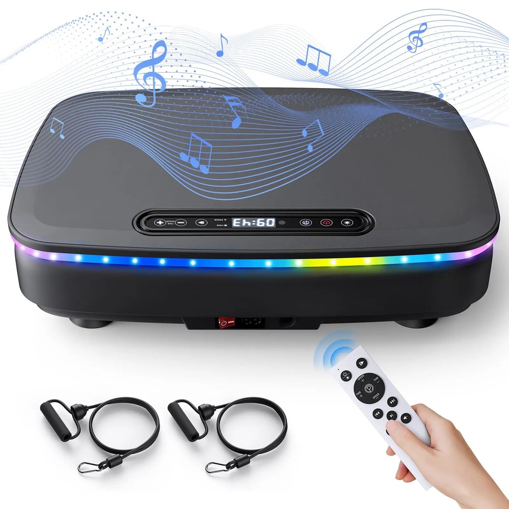 Vibration Plate Exercise Machine with Light Body Workout Power Vibrate Drainage