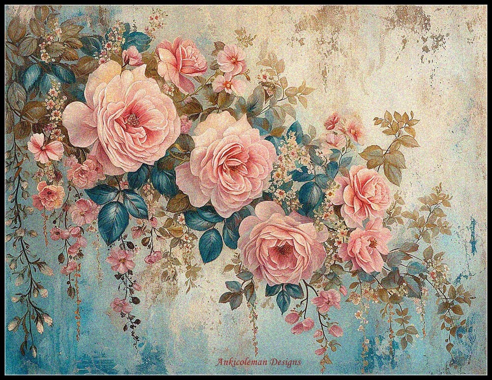 Pretty Flowers 2 - DIY Chart Counted Cross Stitch Patterns Needlework DMC Color