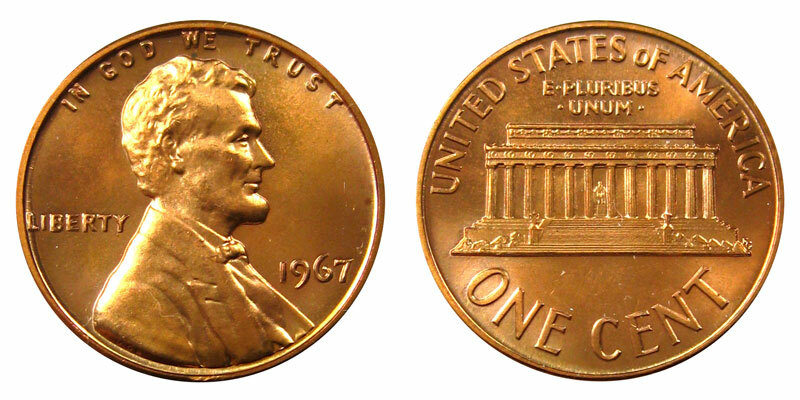 1967 P LINCOLN CENT - BU