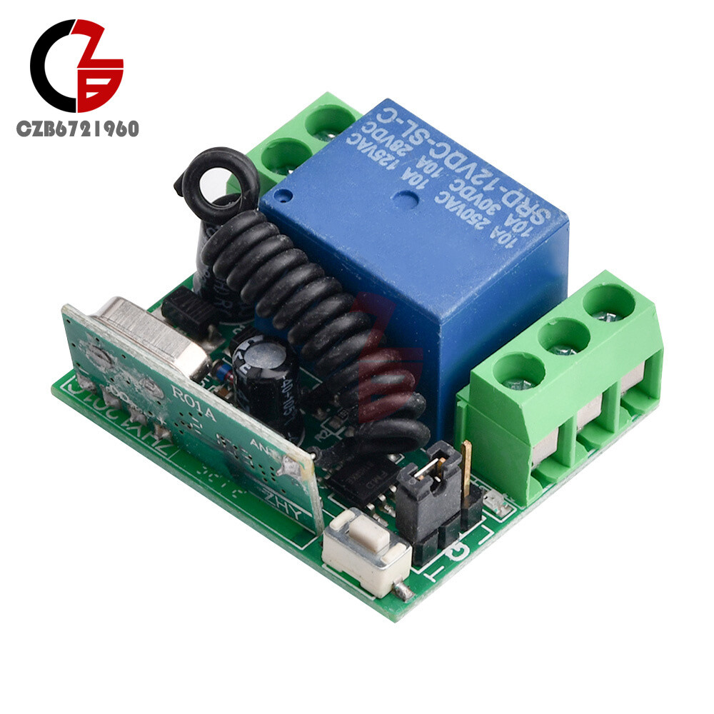 DC 12V 10A Relay 1CH Wireless RF Remote Control Switch Transmitter+ Receiver