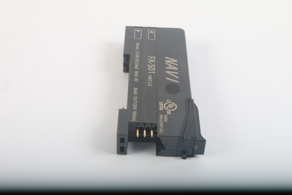 Panasonic FX-501 NAVI Fiber Optic Sensor - Missing Screw Terminal Caps
