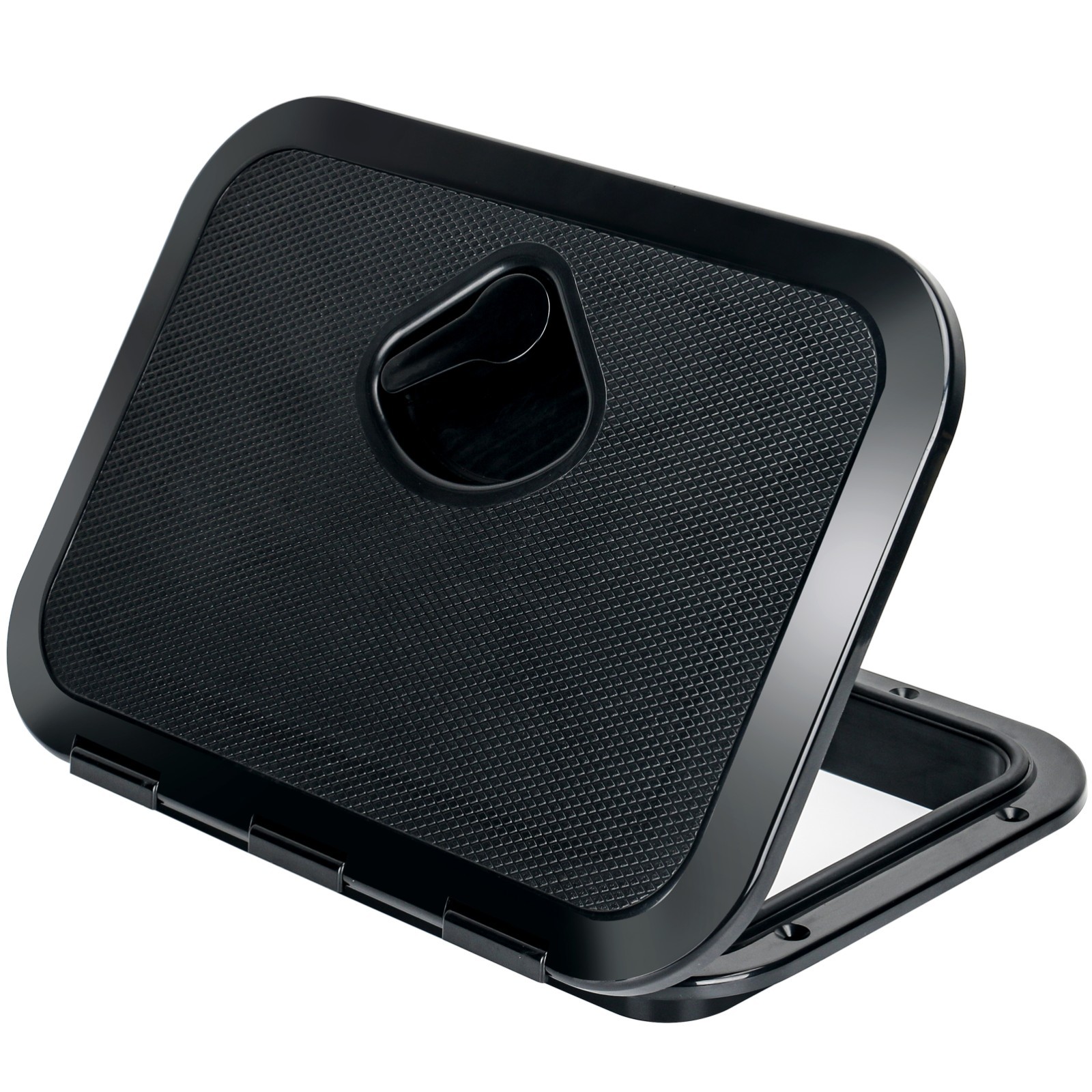 Black Boat Boat Hatch Cover Marine ABS Boat Deck Hatch Lid 15 in With Handle