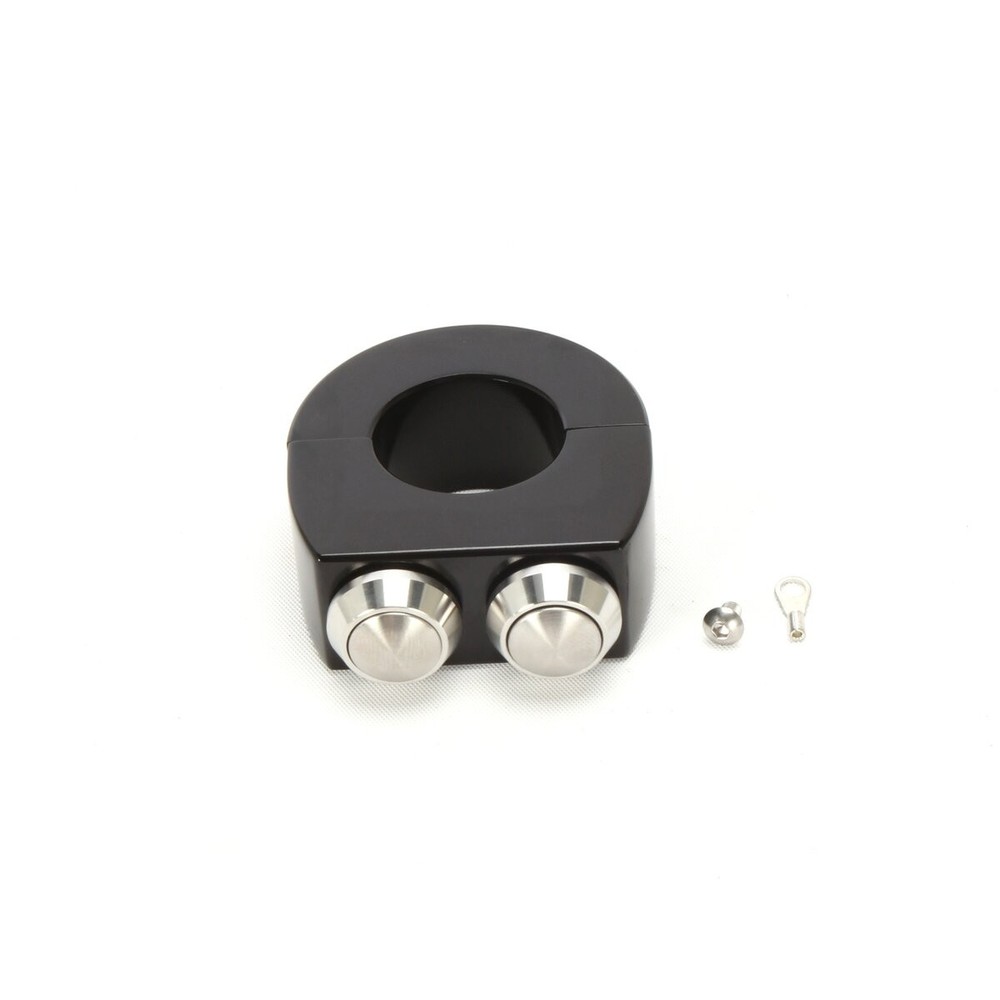 V-Factor Black Billet 2 Button Switch Clamp - 15155