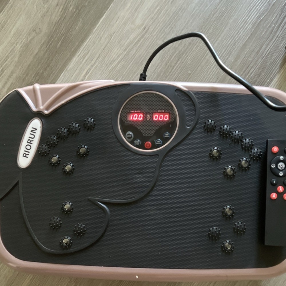 RIORUN Oscillating Vibration Platform Remote Control LED Display Black/Pink