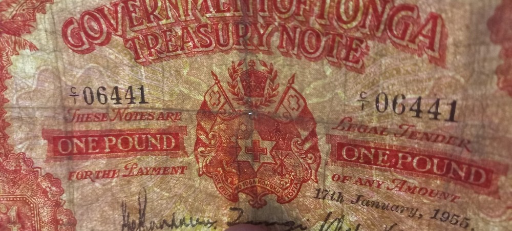 Tonga £1 Pound, 17th January 1955, (P-11)