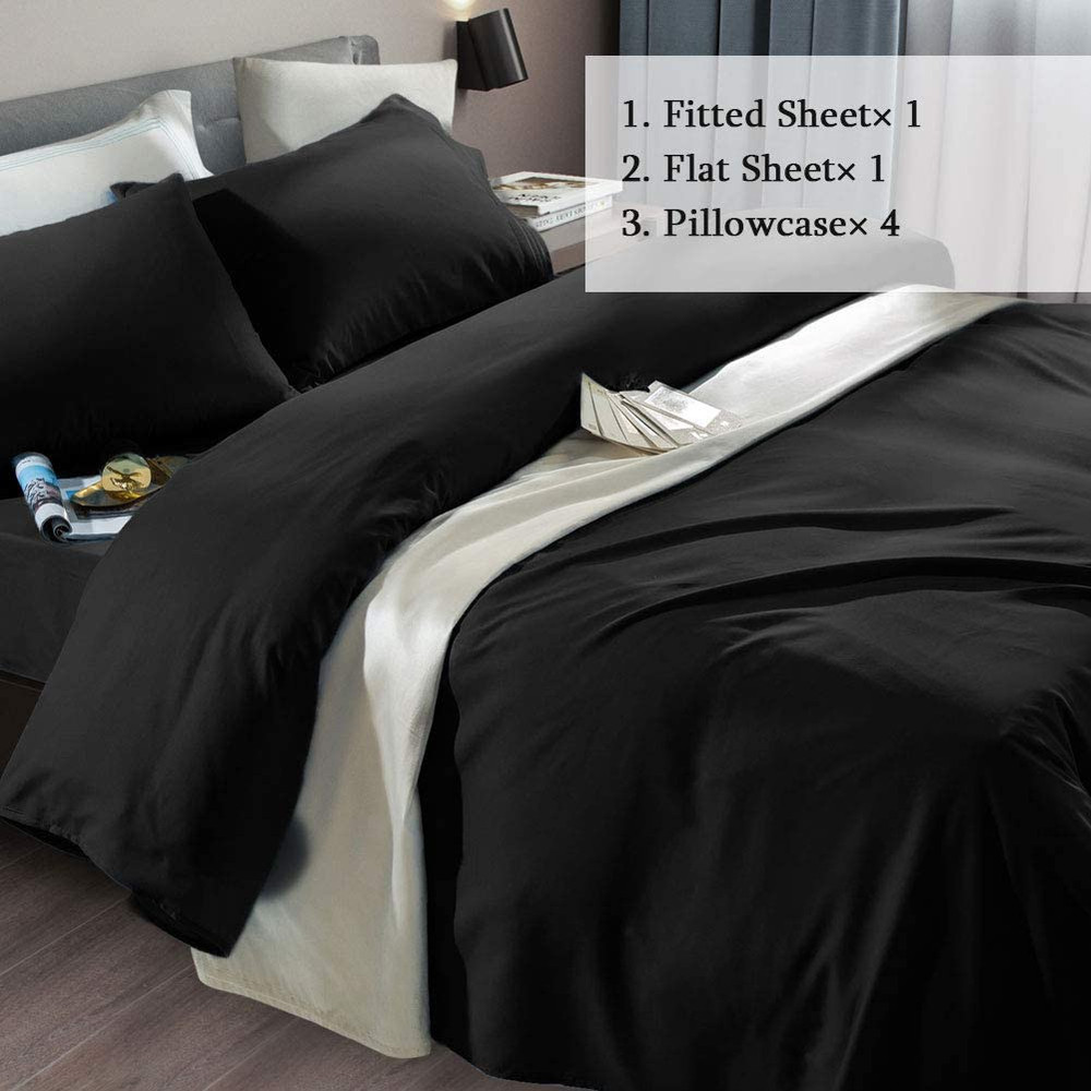 SONORO KATE Bed Sheet Set Super Soft Microfiber 1800 Thread Count Luxury Egyptia