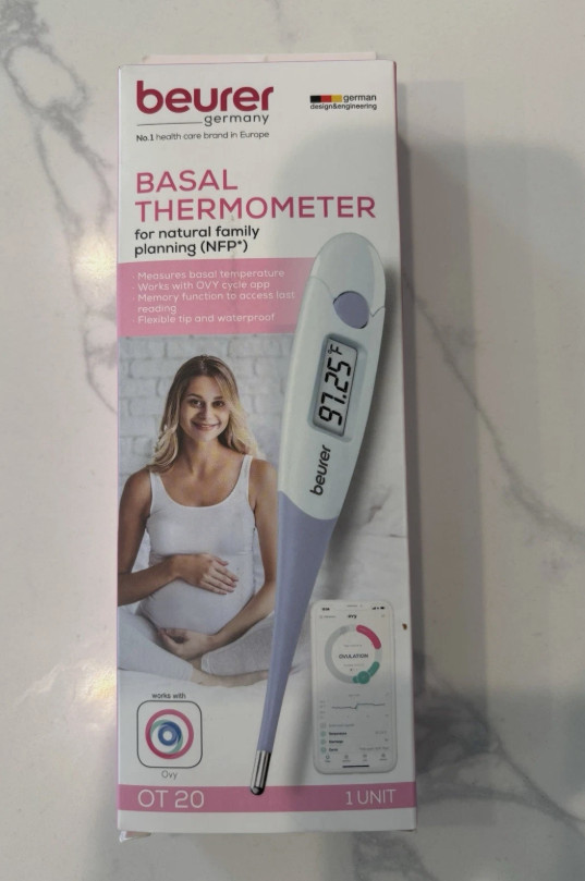 Beurer OT20 Digital Basal Thermometer Oral Thermometer with Memory Function NFP