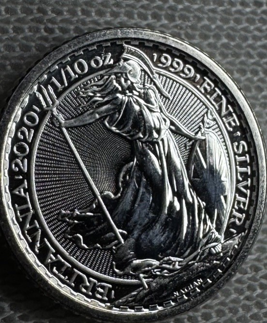 2020 Great Britain 1/10 oz Silver Britannia BU Just Open Tube