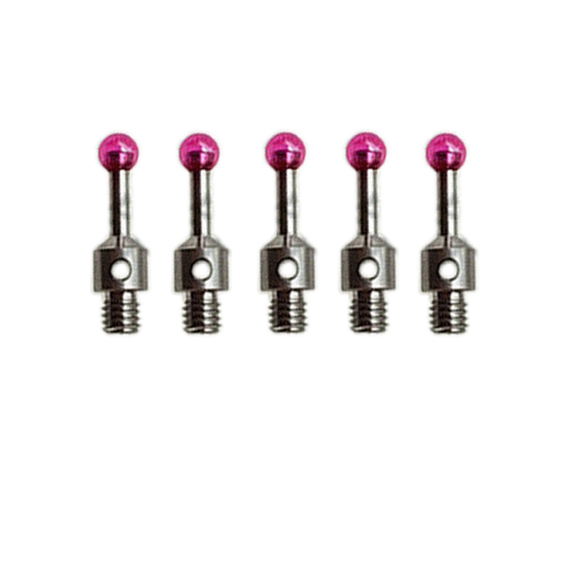 2Pc CMM Standard Probe Stylus Measuring Head 3mm Ruby Ball 10mm length M3 Thread