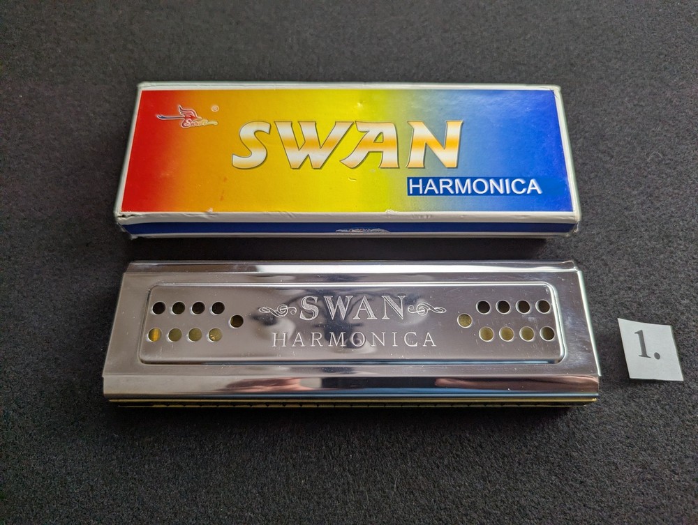 Swan Hohner Harmonica 24/28 two sided G/C plastic comb 96 notes