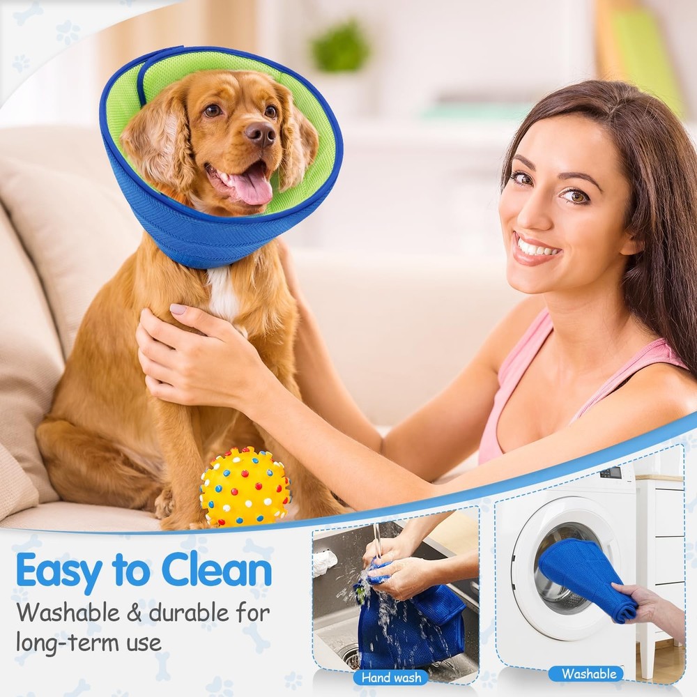 Soft Dog Cone Collar Alternative - Adjustable Comfy Cones for Large/Medium/Sm...