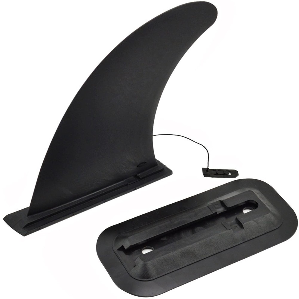 Jashem Surf Board Fin 9" Inflatable Paddleboard Replacement Large, black