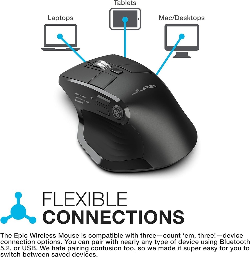 JLab Epic Work Bundle, Epic Wireless Keyboard and Epic Wireless Mouse
