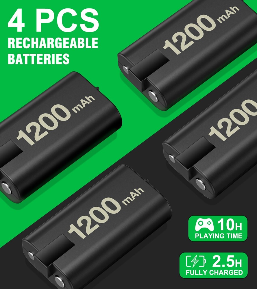 For Xbox One Series S X Controller Rechargeable Battery Pack + Charging Dock