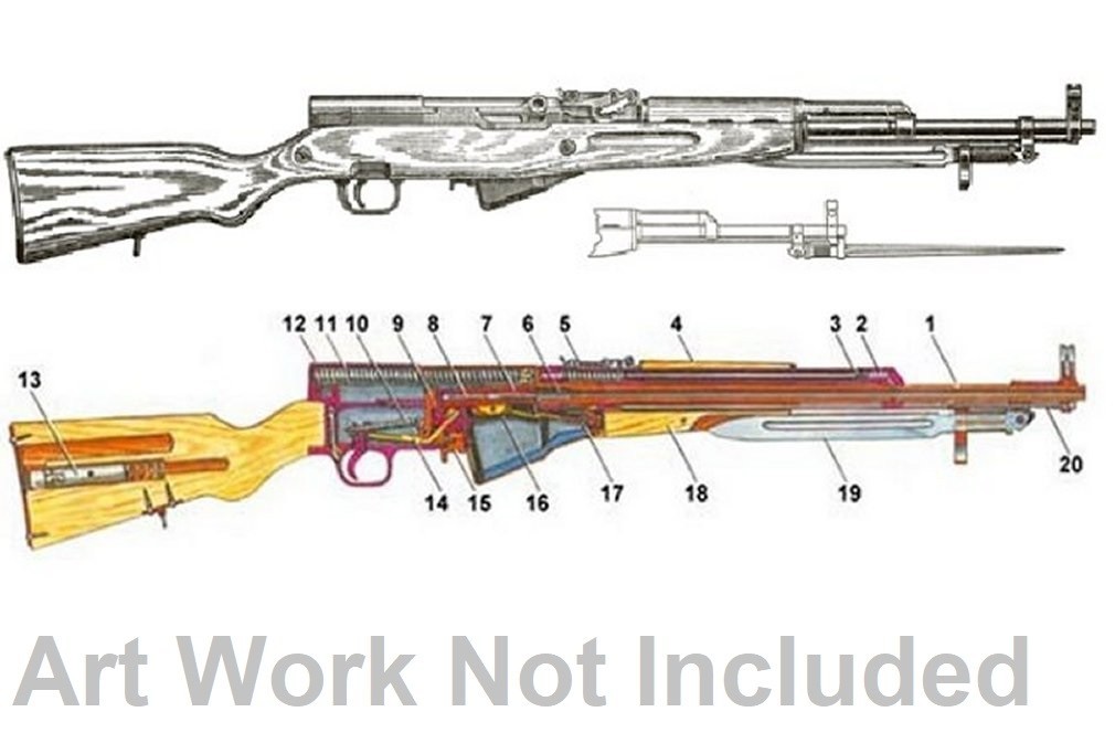 Chinese Communist 5966 SKS Rifle Cleaning Kit Complete Jianshe Arsenal 1960s