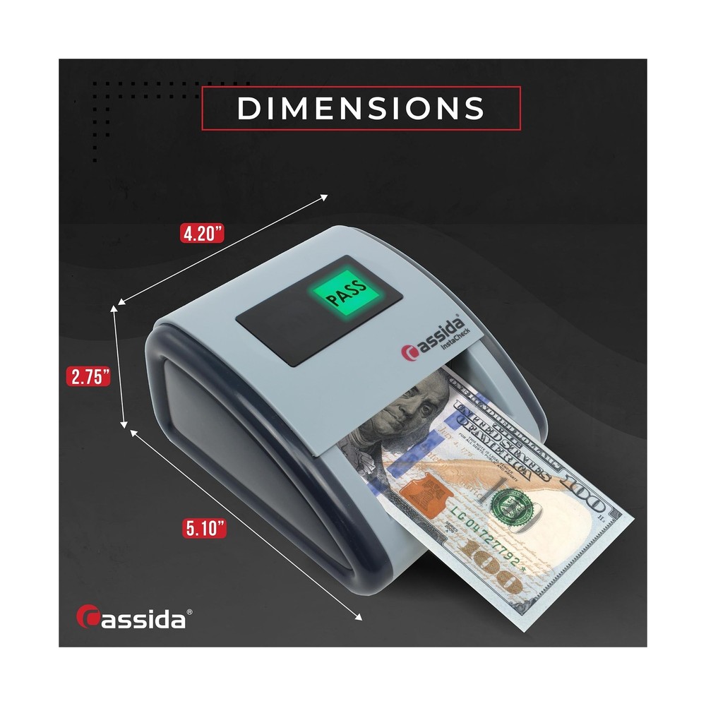 Cassida InstaCheck Small Footprint, Easy to Read Automatic Counterfeit Detect...