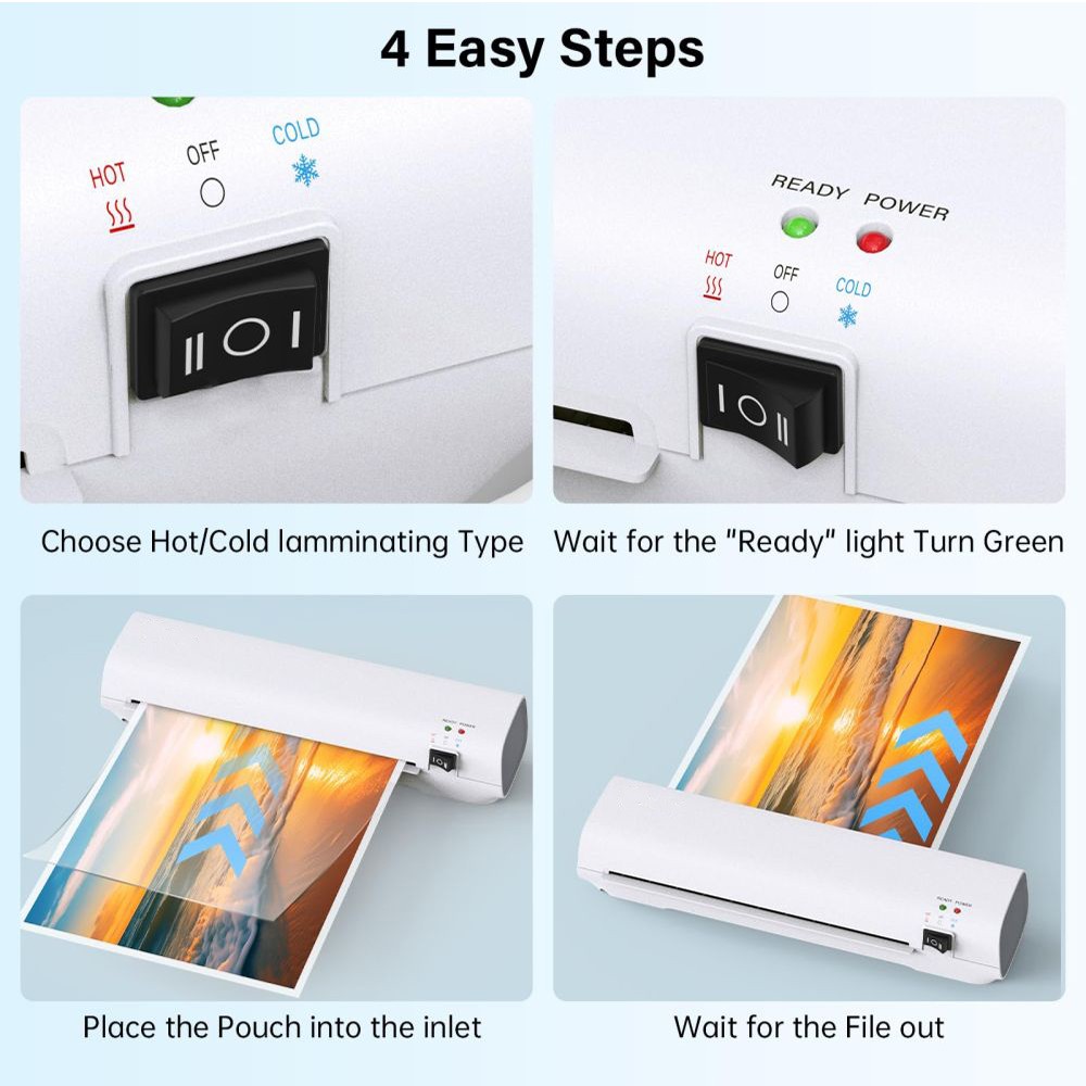 100pcs Laminating Sheets A4/A5/A6 Thermal Laminating Machine for School Office