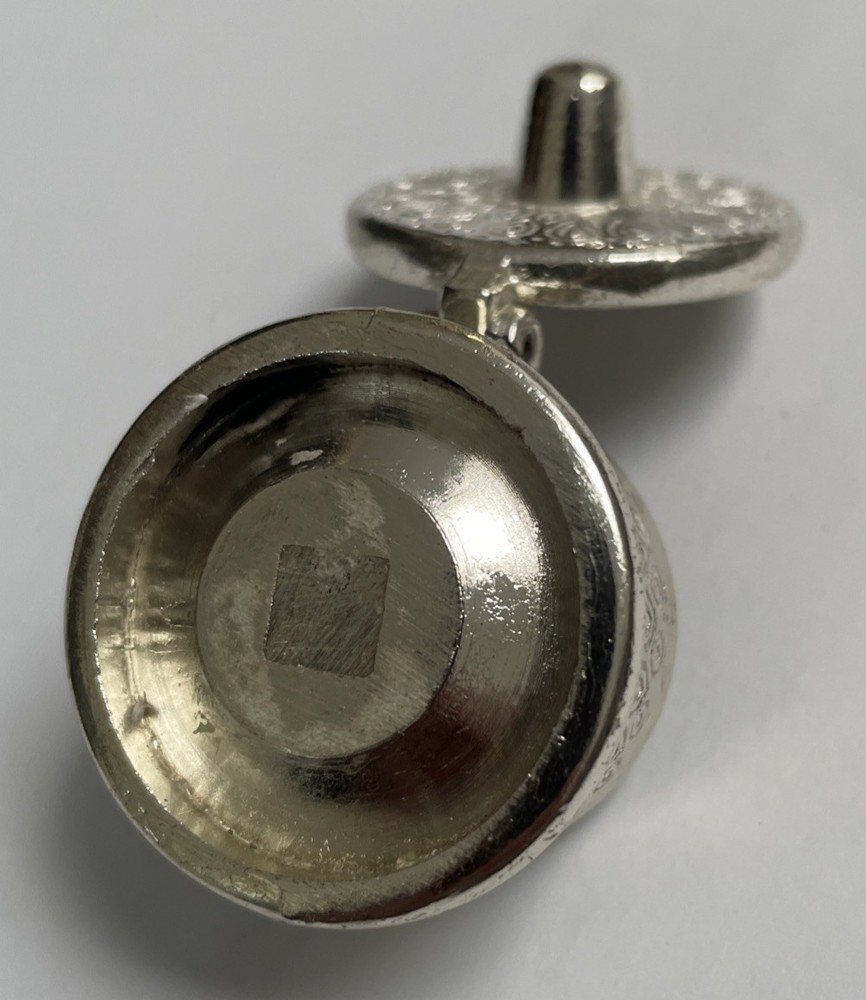 ANTIQUE SILVER PLATED SNUFF PILL BOX