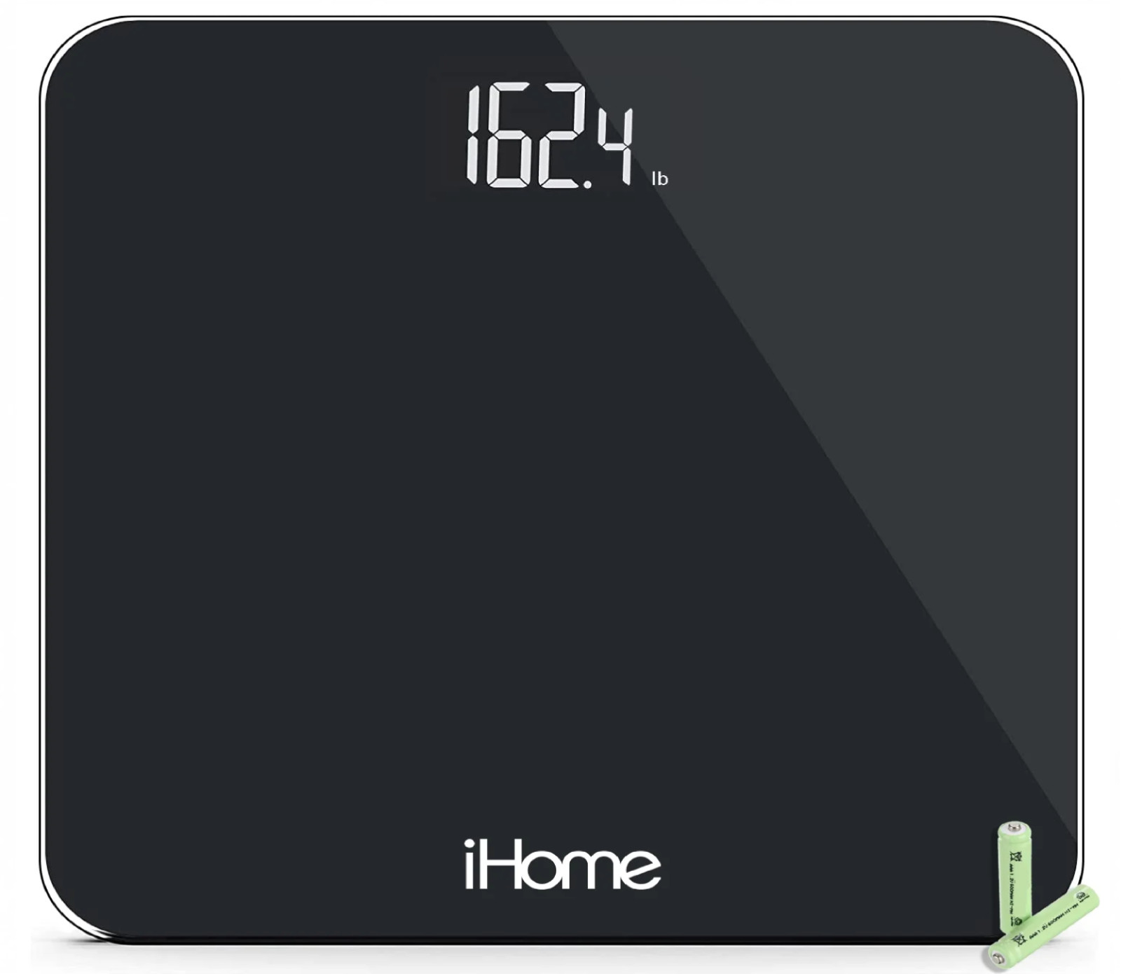 Digital Battery Powered Bathroom Scale 397 lbs FSA and HSA Eligible, Black