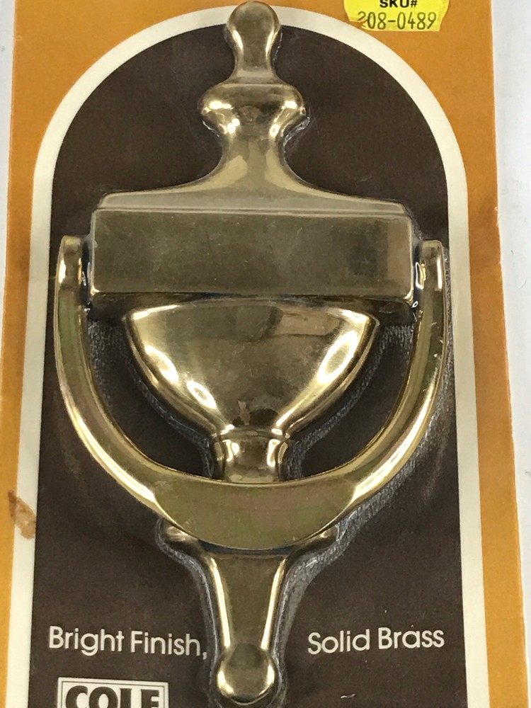 Vintage Cole Solid Brass Door Knocker NOS
