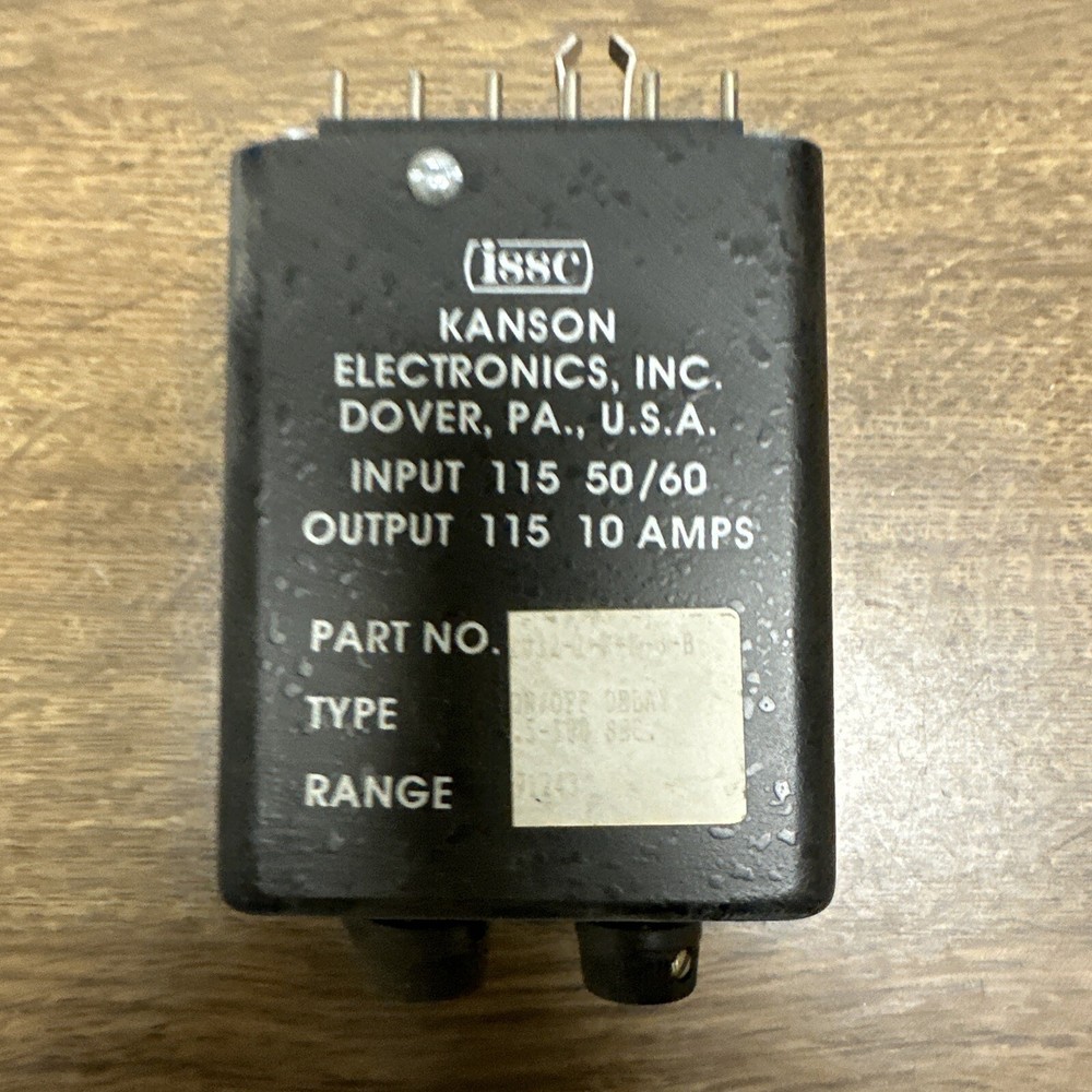 Kanson ISSC,1032-1-K-K-8-B,Solid State Timer Relay