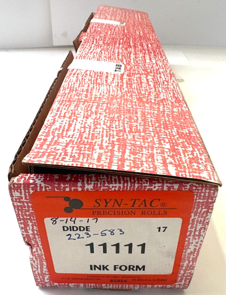 SYNTAC PRECISION ROLLS INK FORM ROLLER 11111