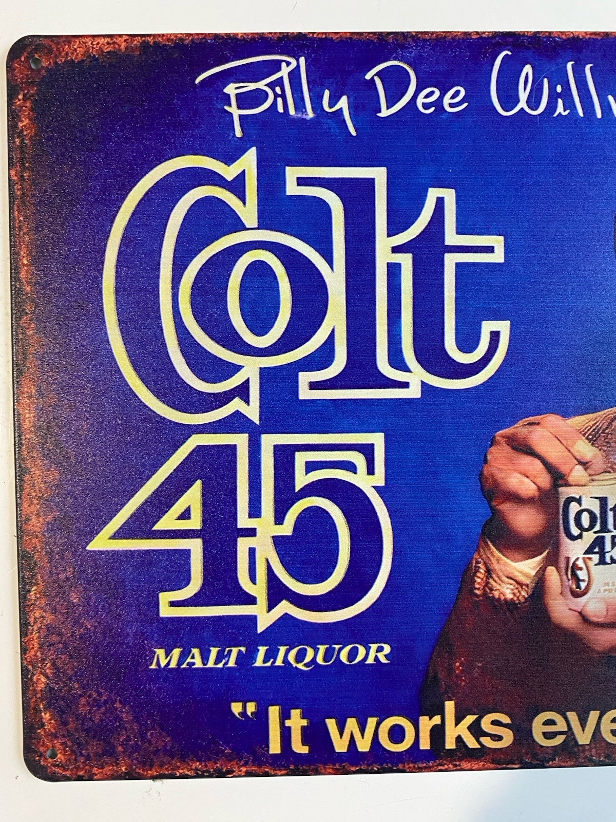 Colt 45 Billy Dee Williams Sign - Star Wars Malt Liquor - Lando Retro Man Cave